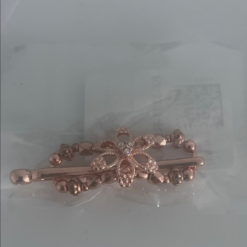 Lila Rose Rose Gold Beaded Hair Clip